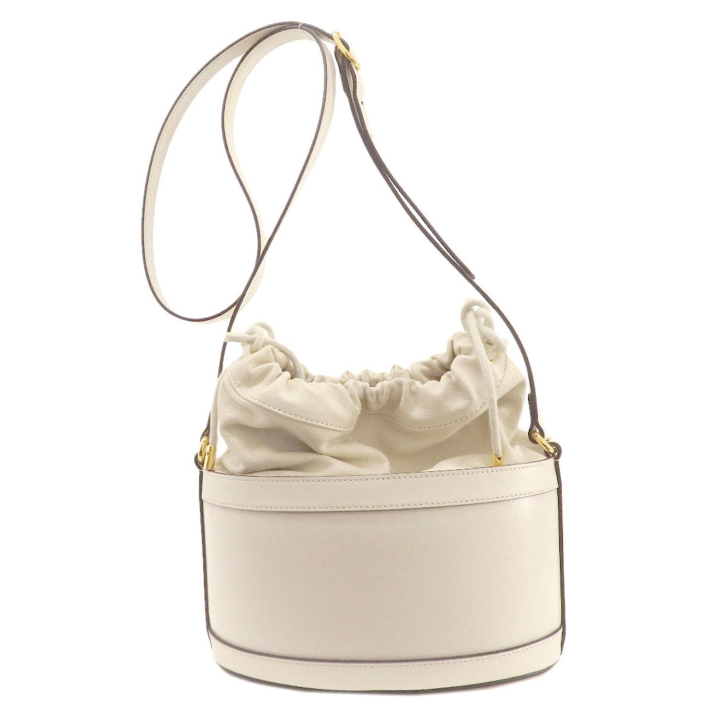 Gucci Horsebit White Leather Tote Bag