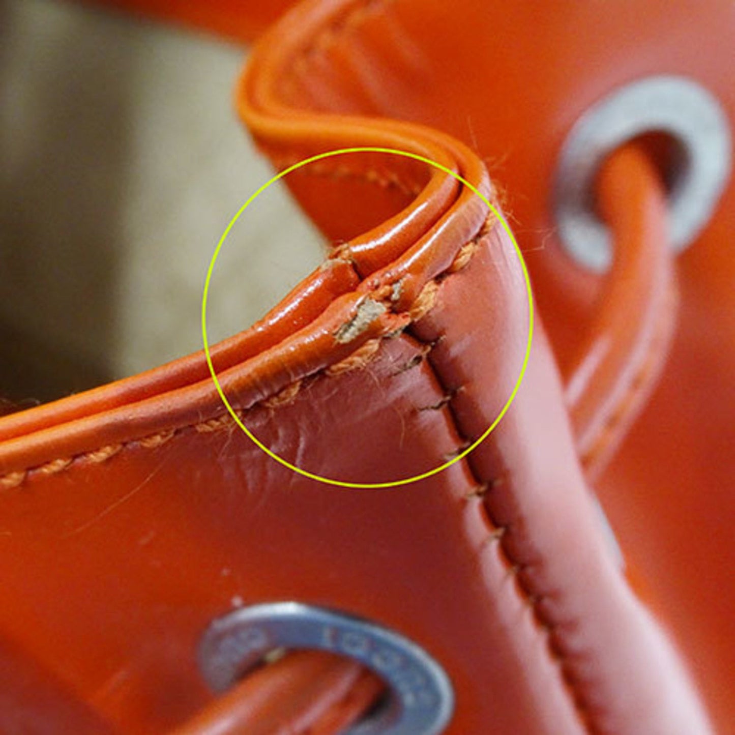 Gucci Orange Leather Backpack