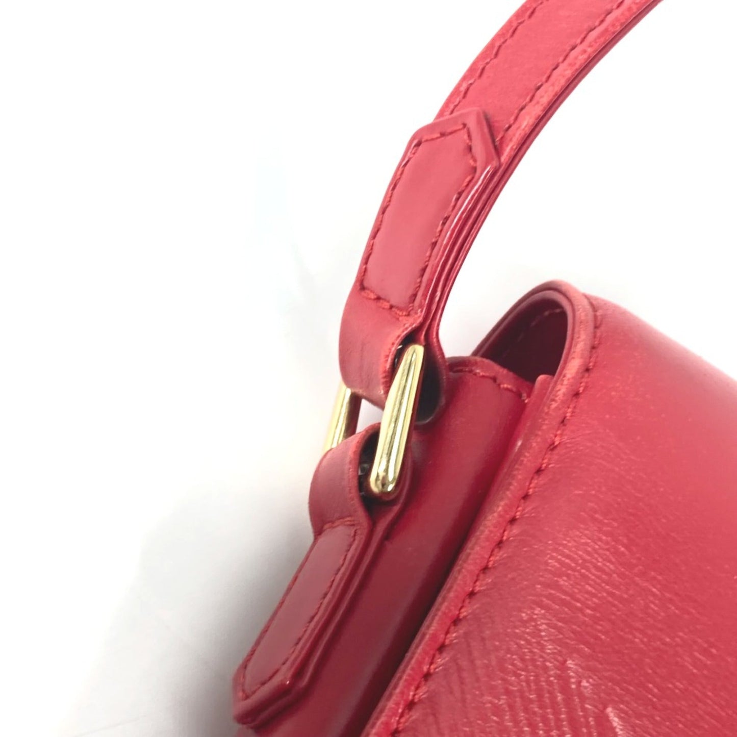 Louis Vuitton Red Leather Shoulder Bag