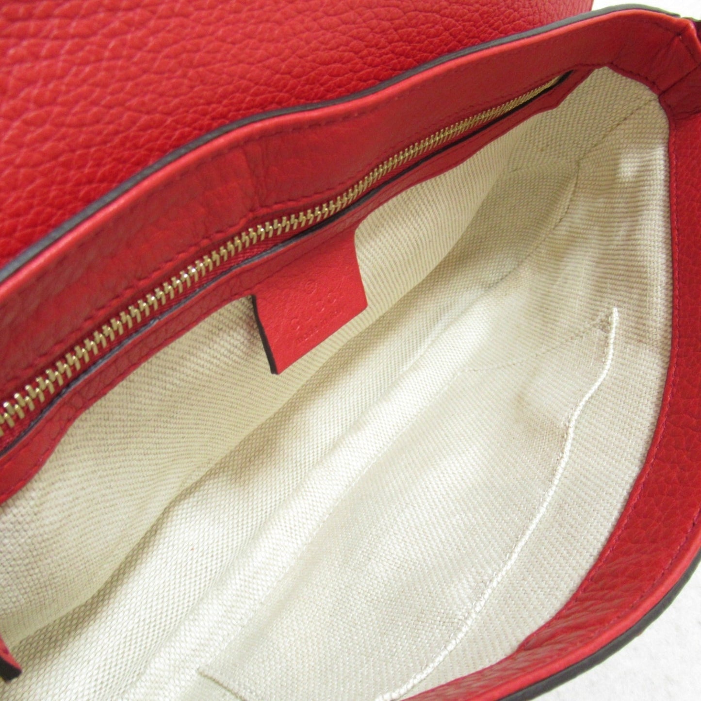 Gucci Soho Red Color Leather Shoulder Bag
