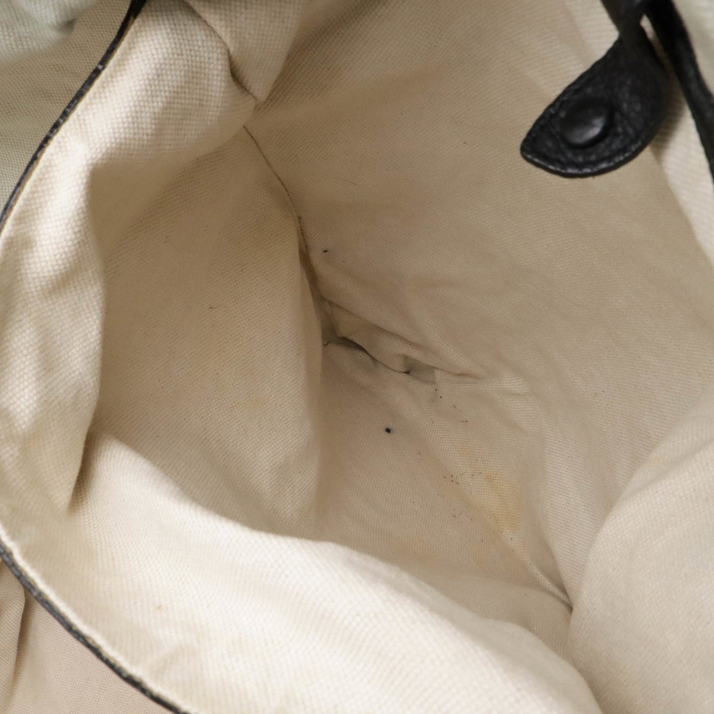 Gucci Beige Black Wool Leather Boston Bag