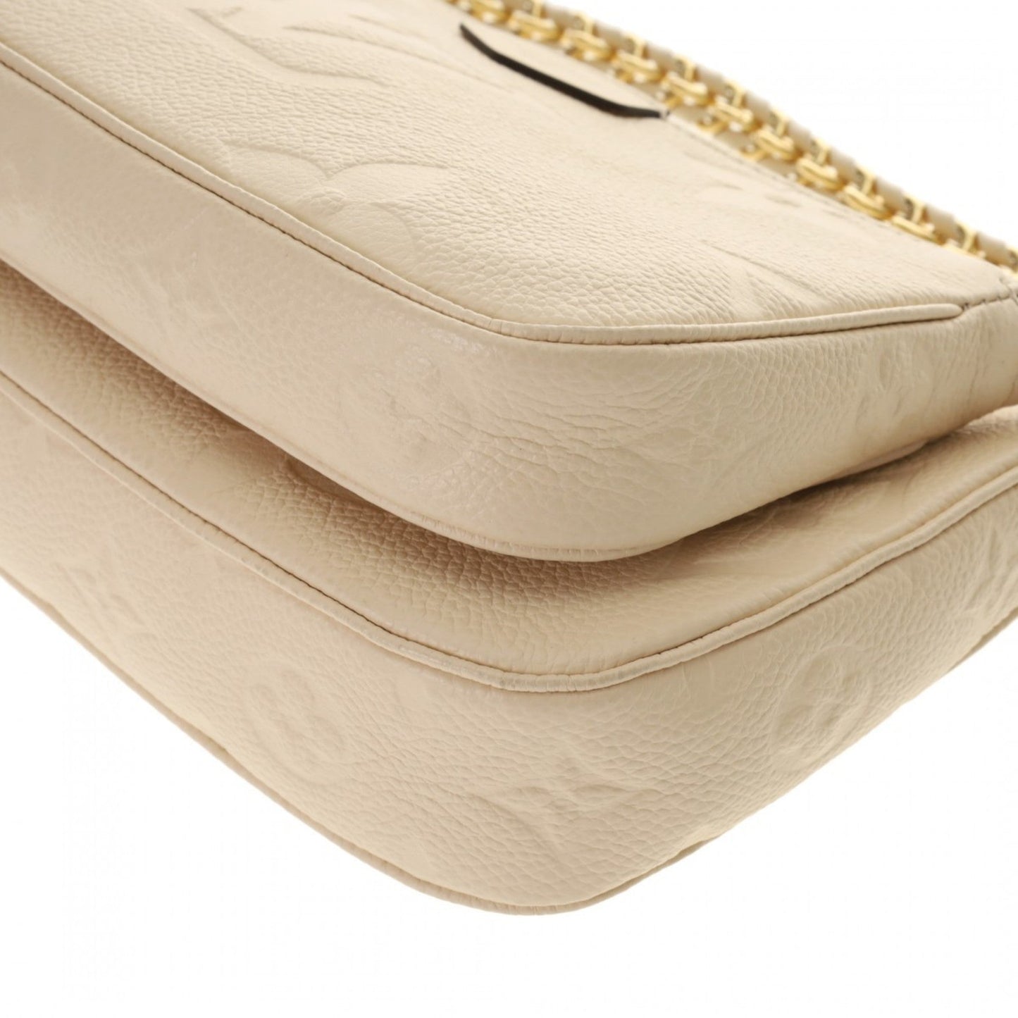 Louis Vuitton Cream Leather Pouch Shoulder Bag