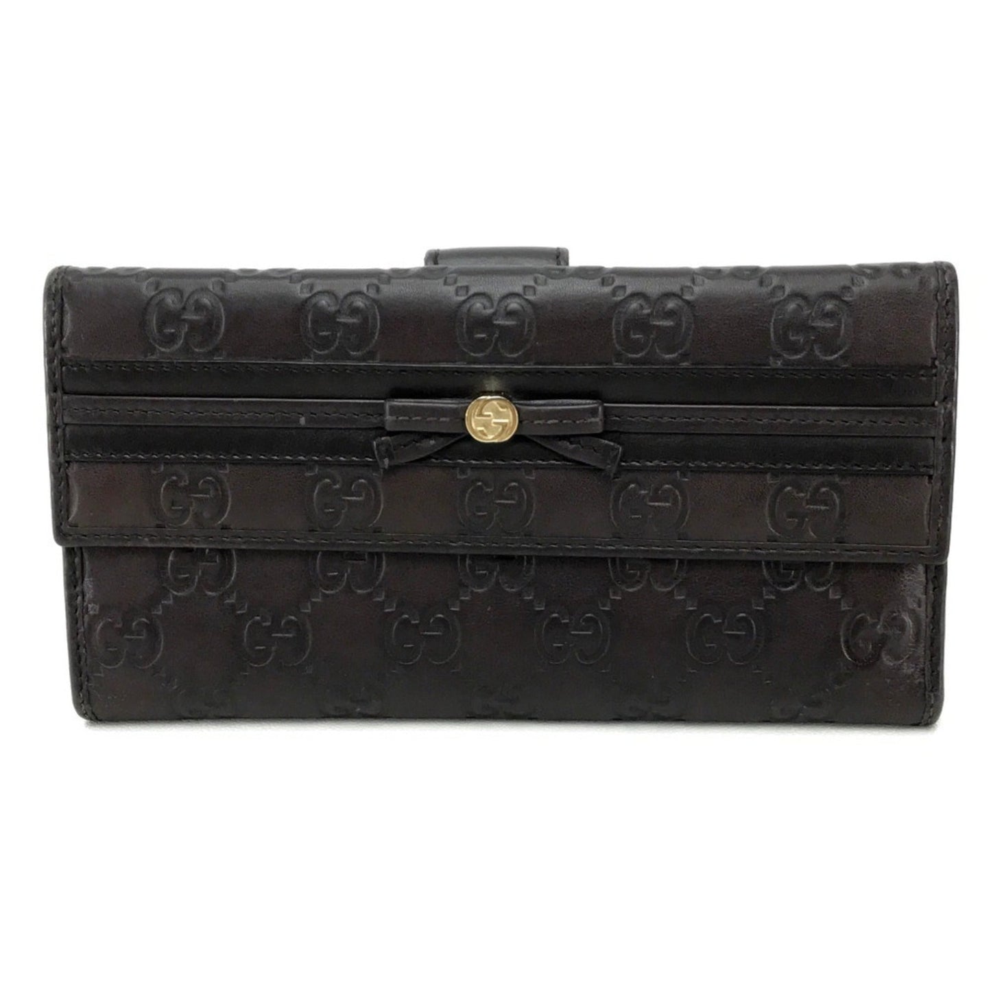 Gucci Dark Brown Leather Wallet (Tri-Fold) ()
