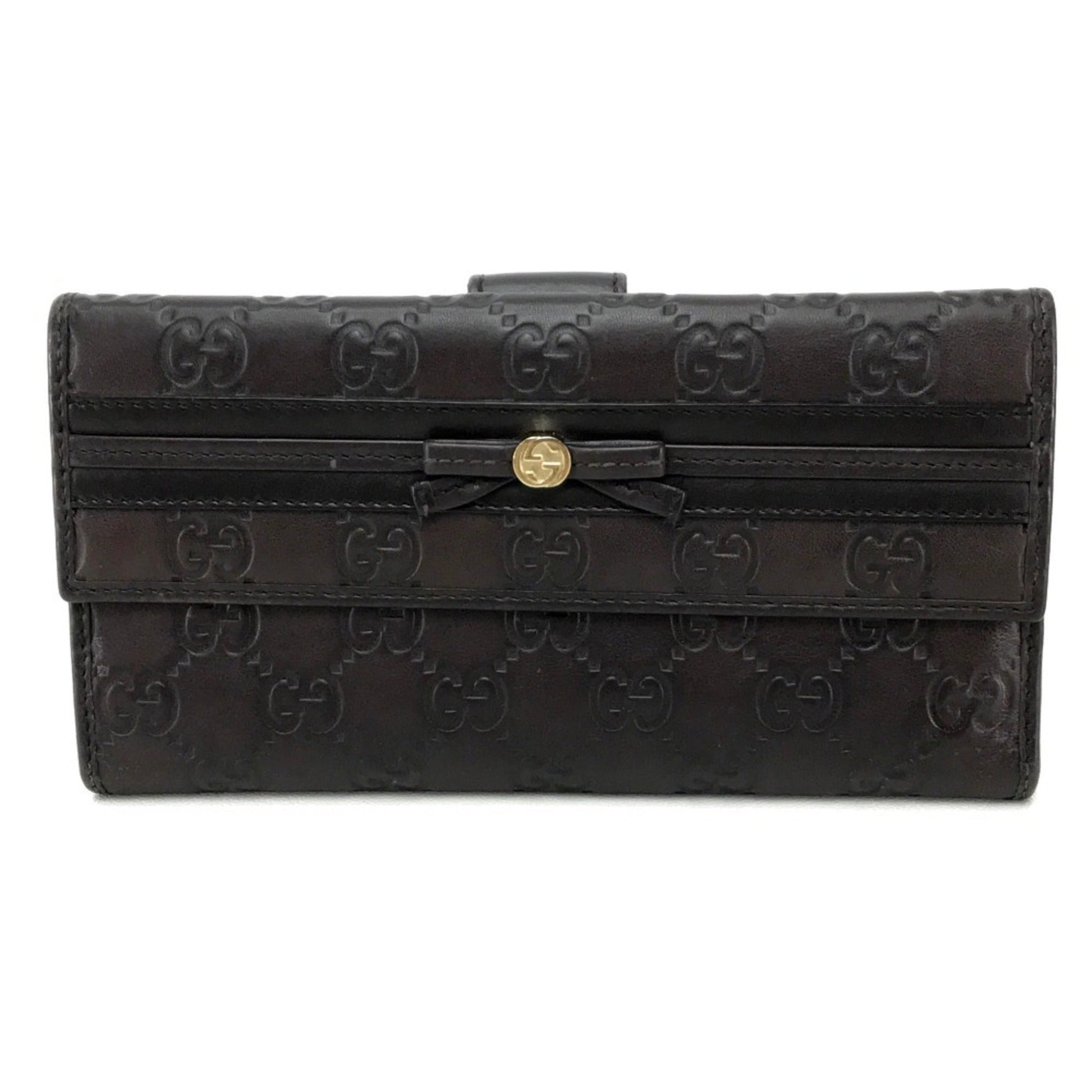 Gucci Dark Brown Leather Wallet (Tri-Fold) ()