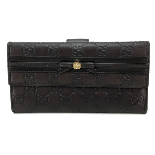 Gucci Dark Brown Leather Wallet (Tri-Fold) ()