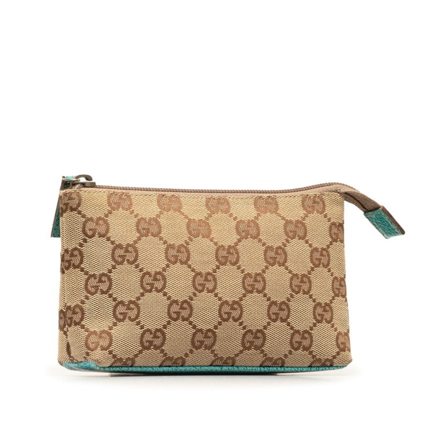 Gucci Gg Canvas Beige Blue Gg Canvas Pouch