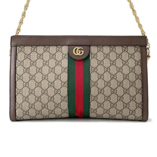 Gucci Brown Pvc Leather Shoulder Bag
