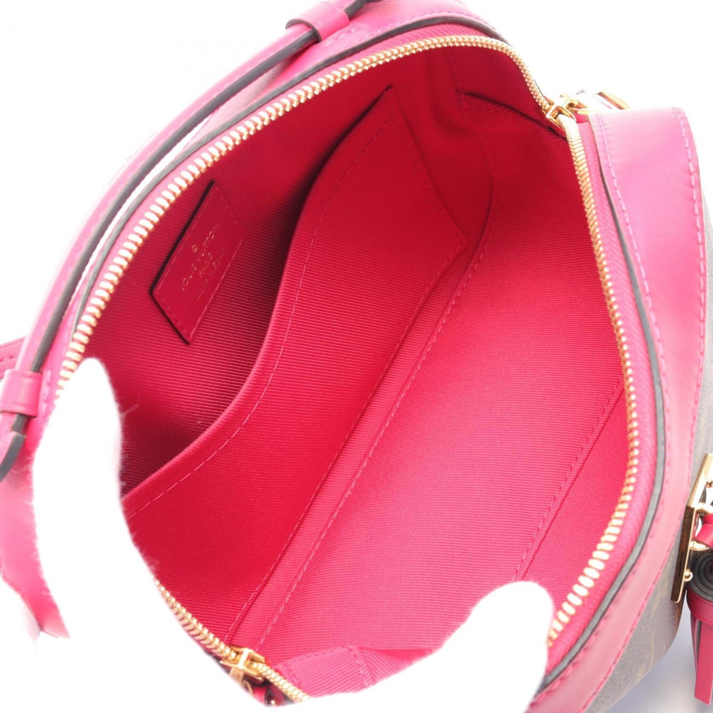 Louis Vuitton Brown Freesia Monogram Pink Coated Canvas Shoulder Bag