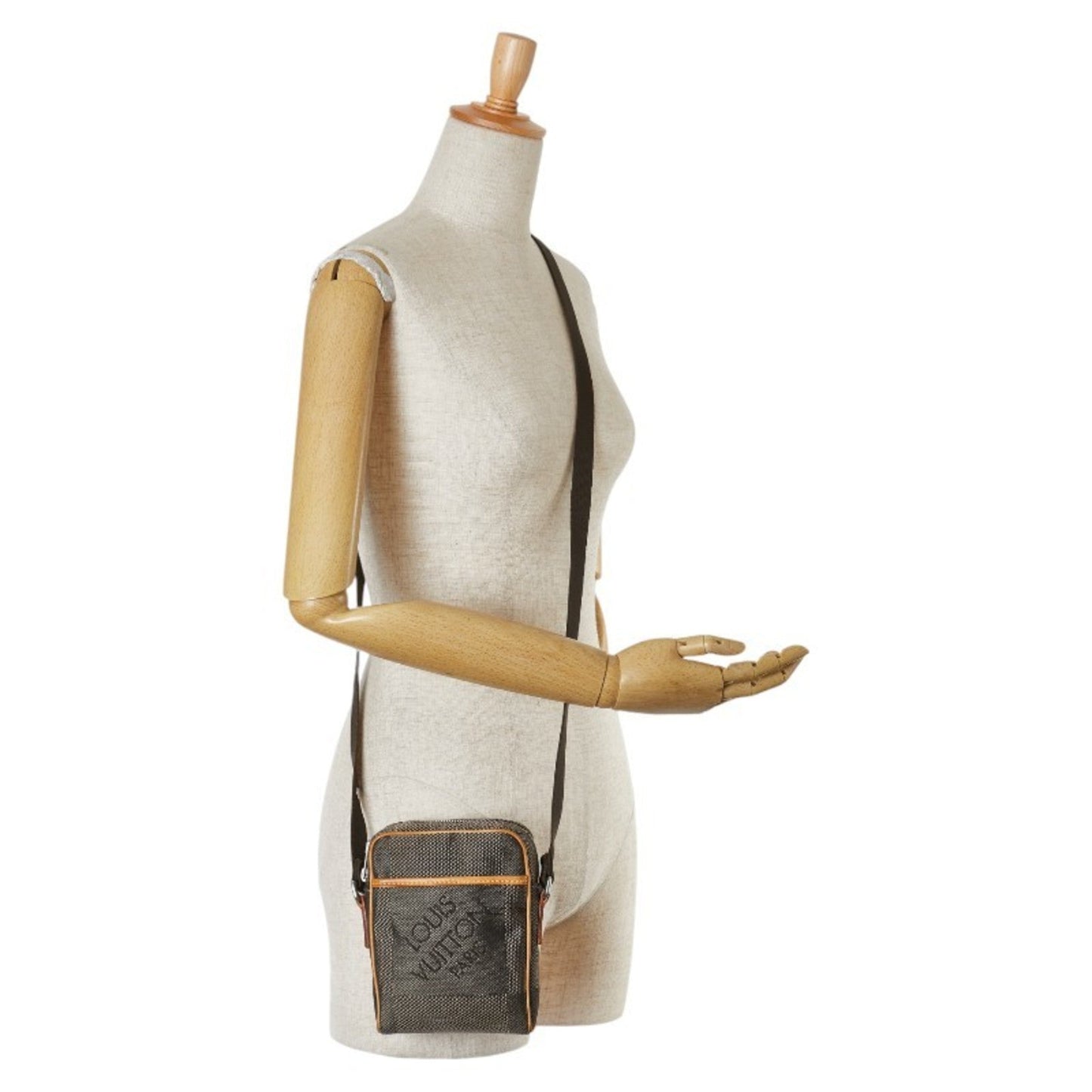 Louis Vuitton Earth Khaki Canvas Leather Shoulder Bag