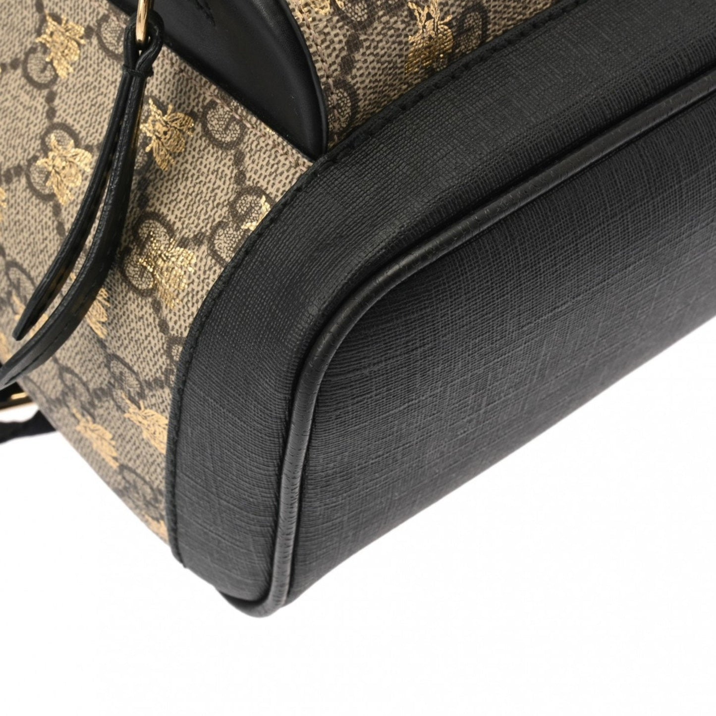 Gucci Black Grayish Pvc Leather Backpack
