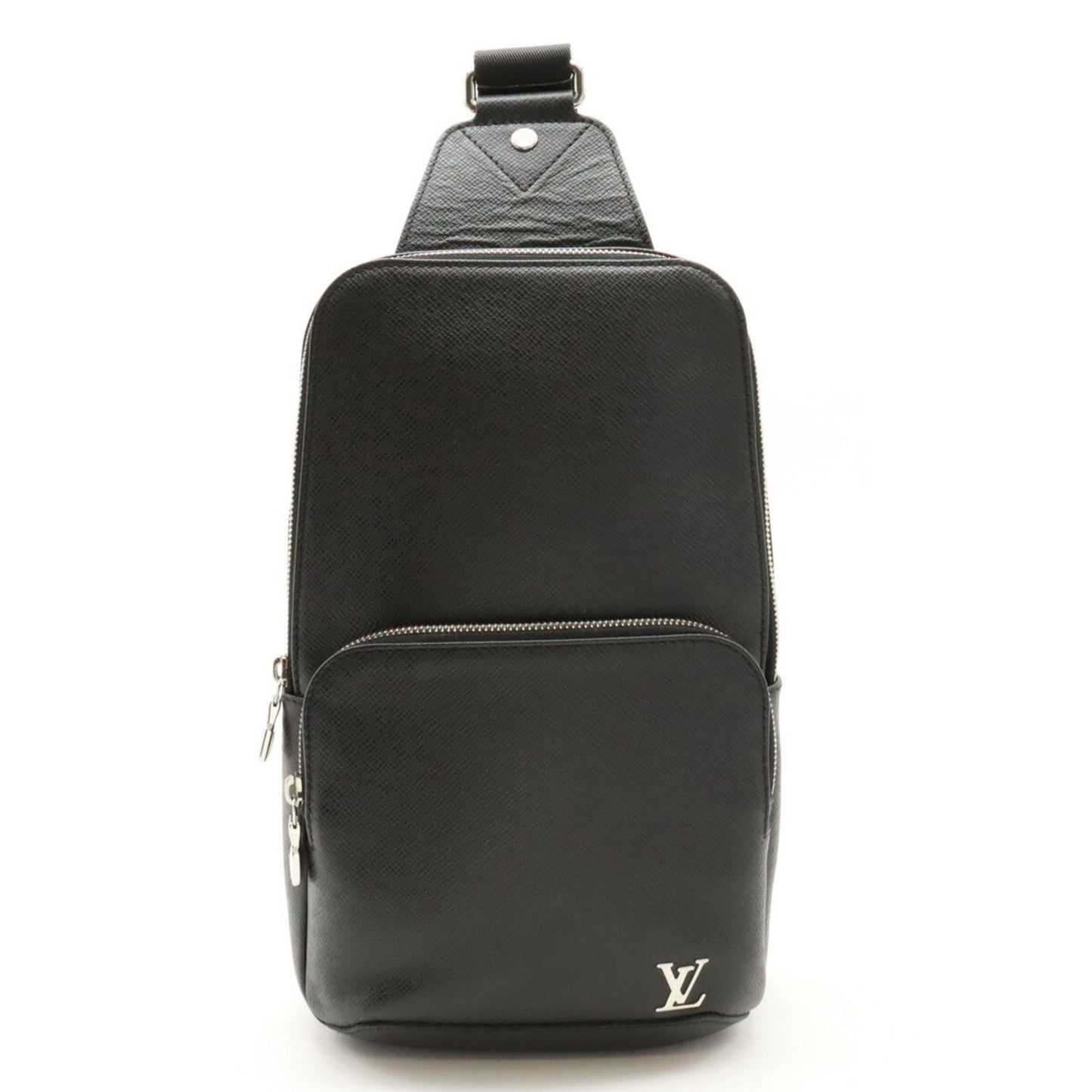 Louis Vuitton Black Noir Taiga Leather Shoulder Bag Sling Bag