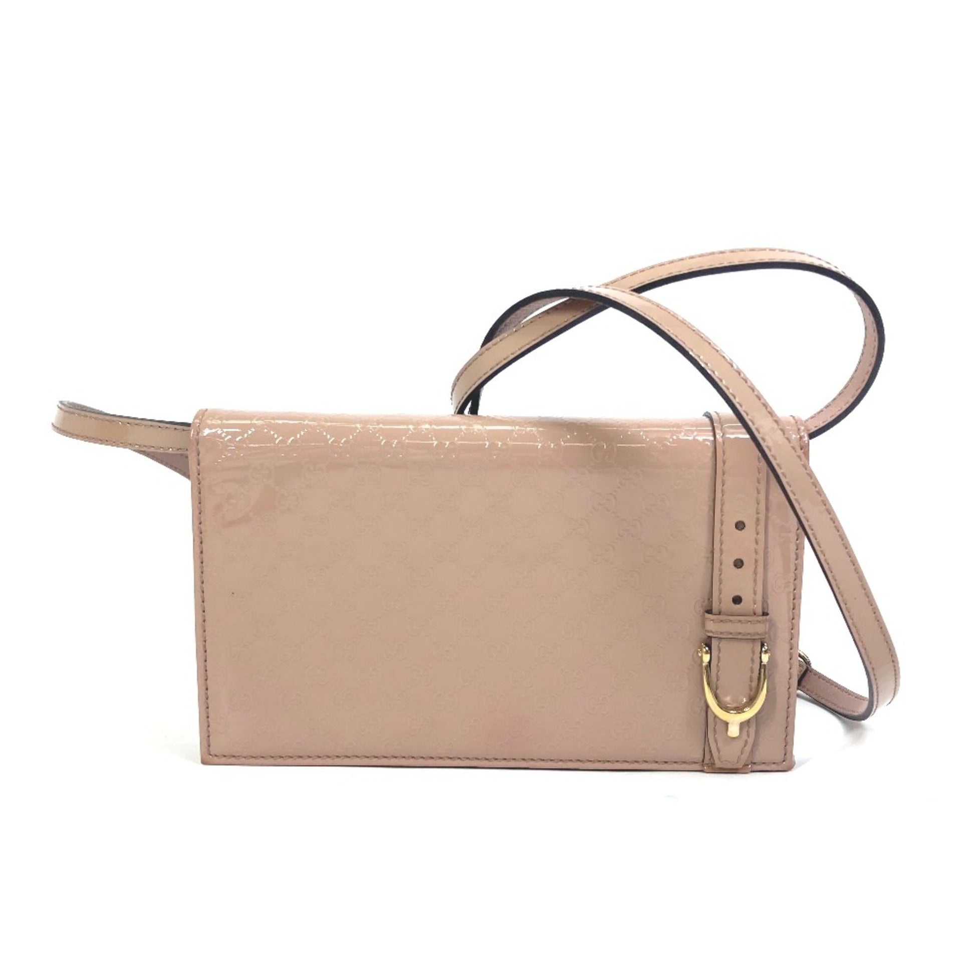 Gucci Beige Patent Leather Shoulder Bag ()