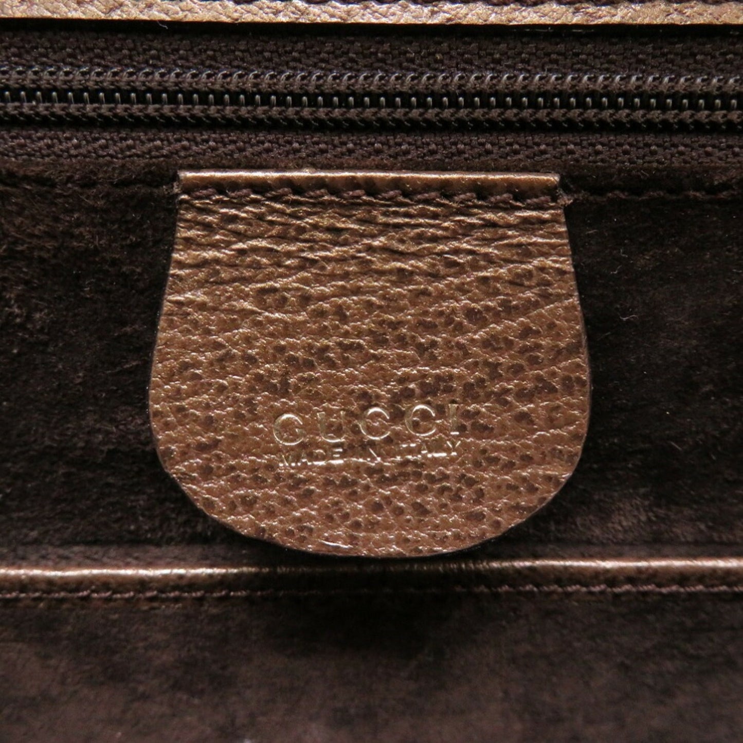 Gucci Bronze Bamboo Leather Handbag Shoulder Bag