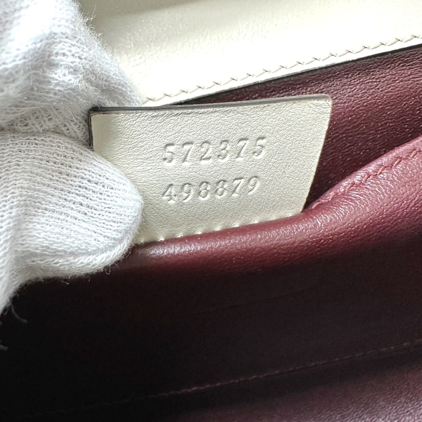 Gucci White Leather Shoulder Bag