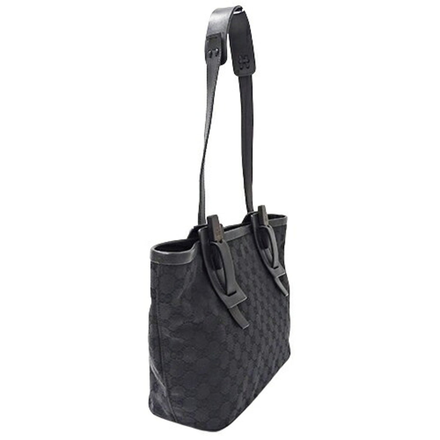 Gucci Black Gg Canvas Shoulder Bag Tote Bag