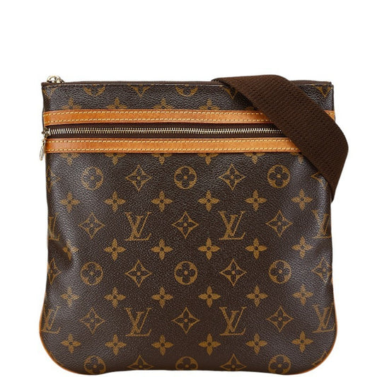 Louis Vuitton Brown Pvc Leather Pochette Shoulder Bag ()