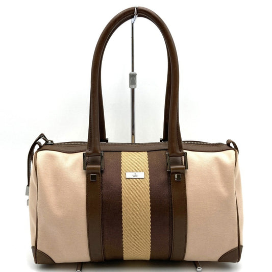 Gucci Multi-Color Canvas Leather Boston Bag Handbag ()