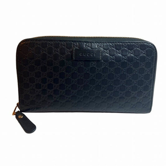 Gucci Black Leather Long Wallet (Bi-Fold) ()