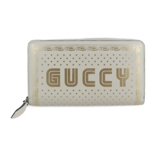 Gucci Gold Ivory Leather Long Wallet (Bi-Fold) ()