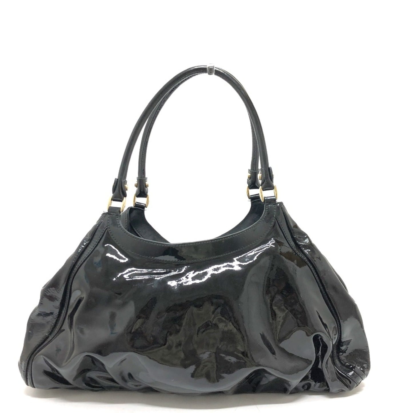 Gucci Black Patent Leather Tote Bag