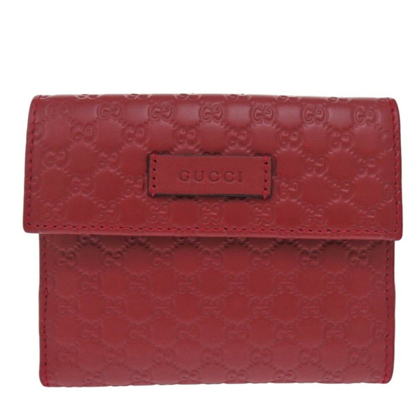 Gucci Red Color Leather Wallet (Bi-Fold) ()