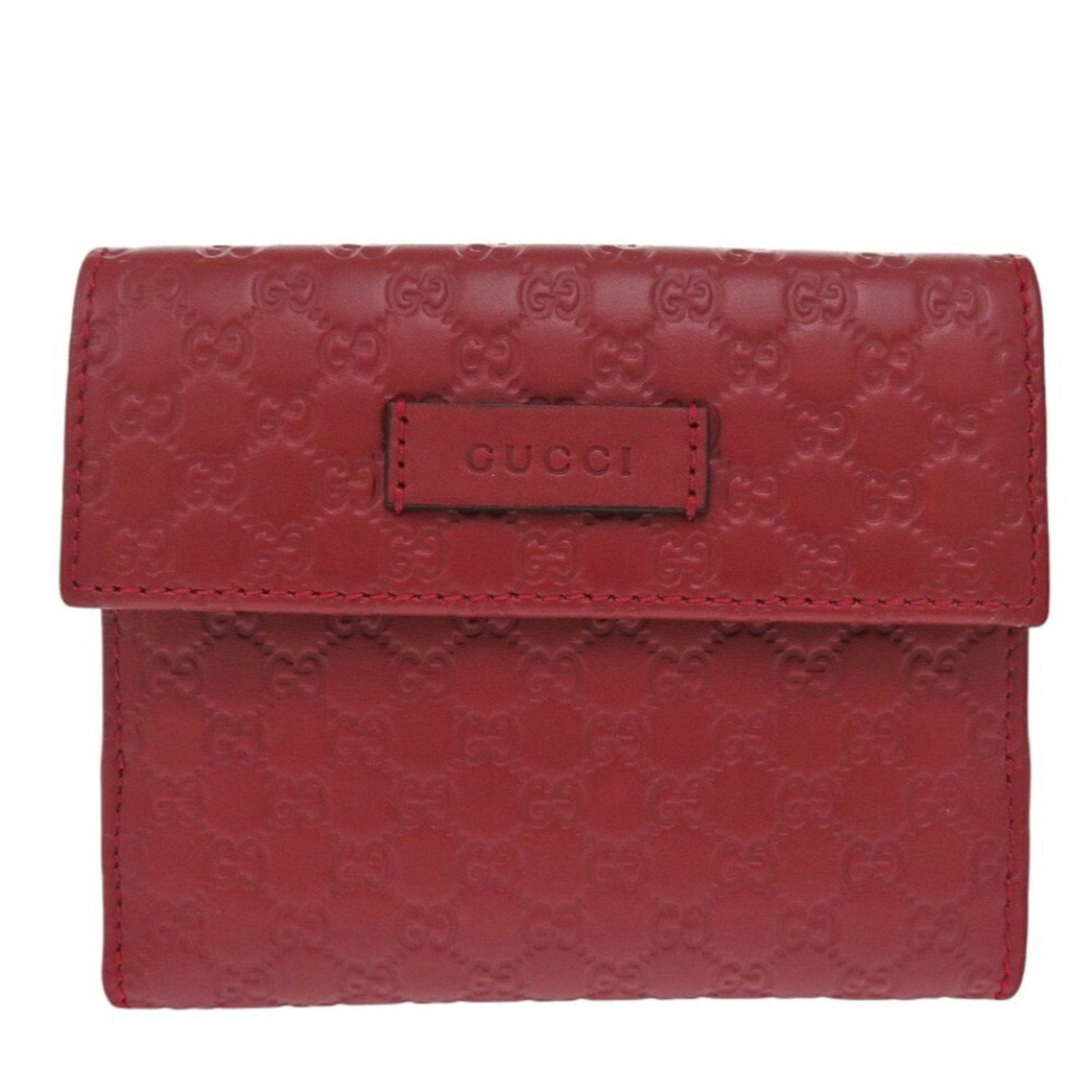 Gucci Red Color Leather Wallet (Bi-Fold) ()