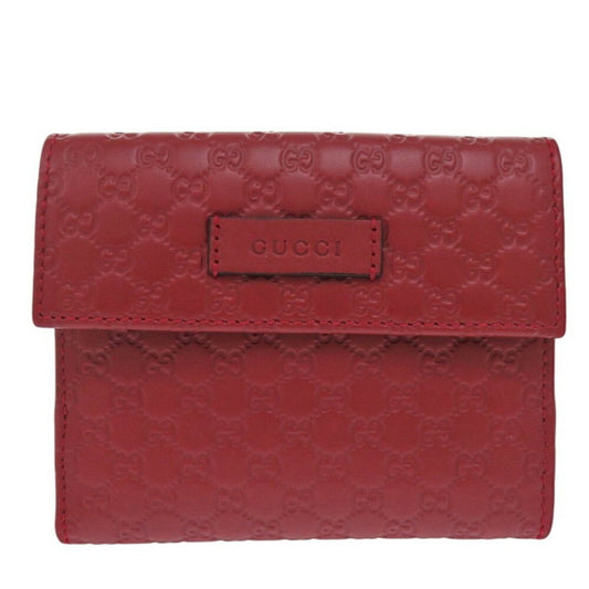 Gucci Red Color Leather Wallet (Bi-Fold) ()
