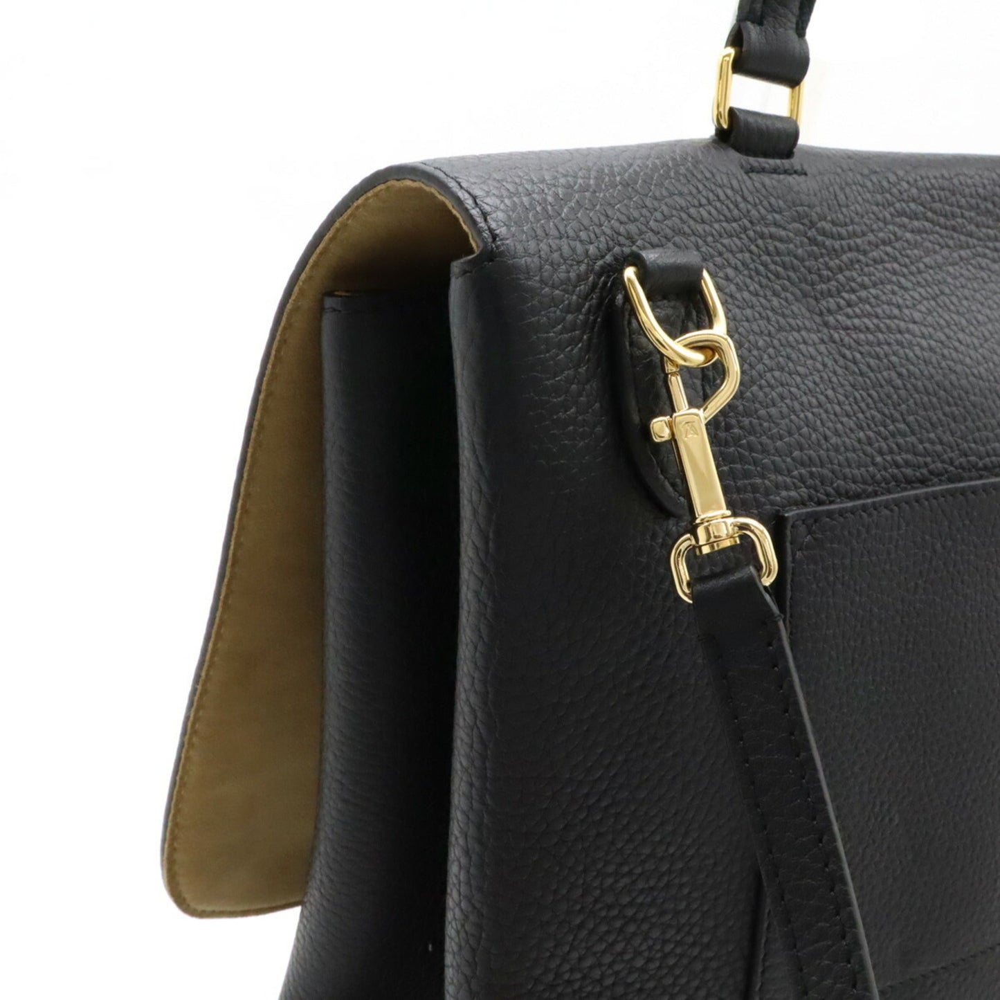 Louis Vuitton Noir Leather Handbag Shoulder Bag
