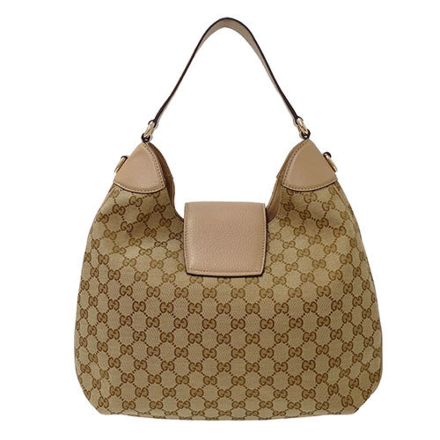 Gucci Beige Pink Gg Canvas Leather Handbag Shoulder Bag