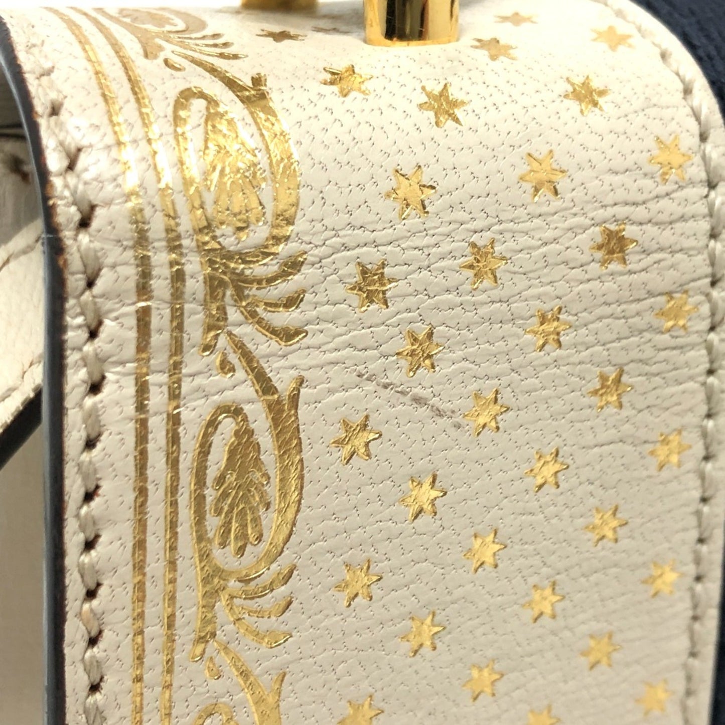 Gucci White Leather Shoulder Bag