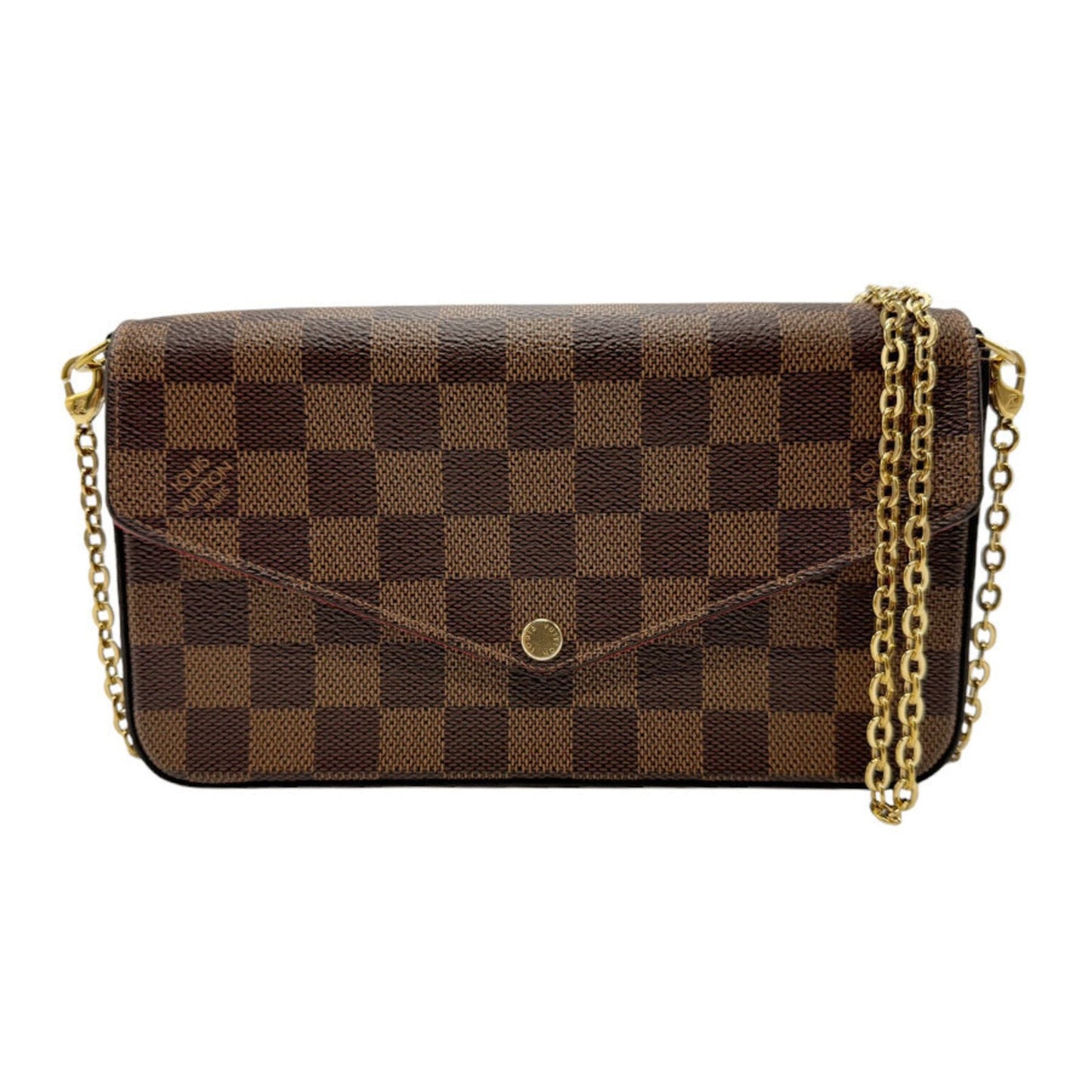 Louis Vuitton Ebene Damier Canvas Clutch Bag Pochette Shoulder Bag ()