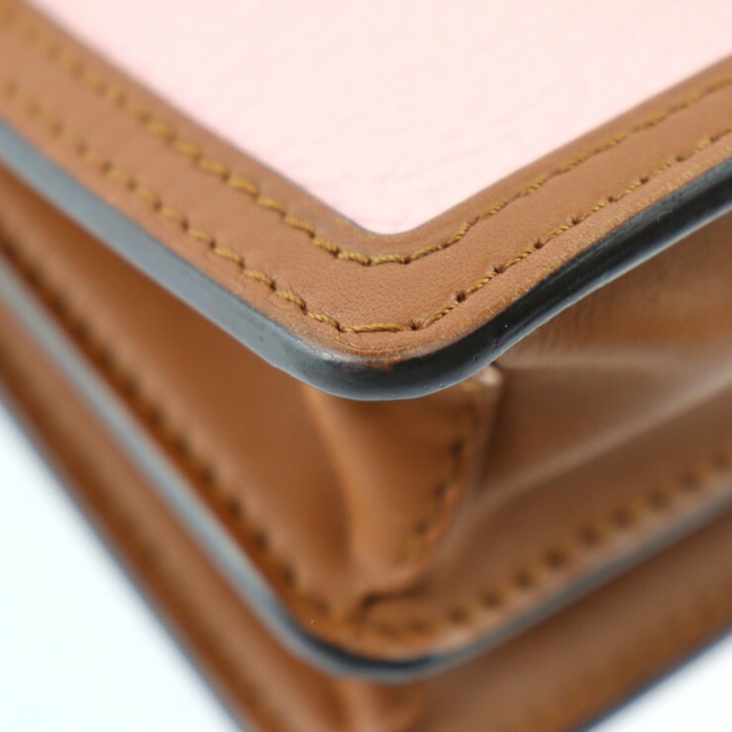 Louis Vuitton Brown Pink Clutch Bag Handbag Shoulder Bag