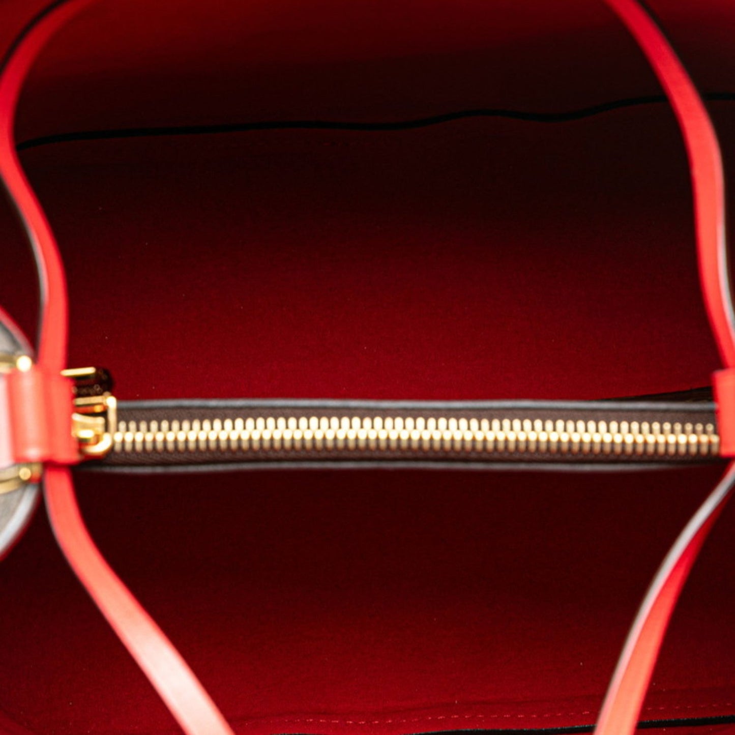 Louis Vuitton Coquelicots Red Brown Red Color Pvc Leather Shoulder Bag