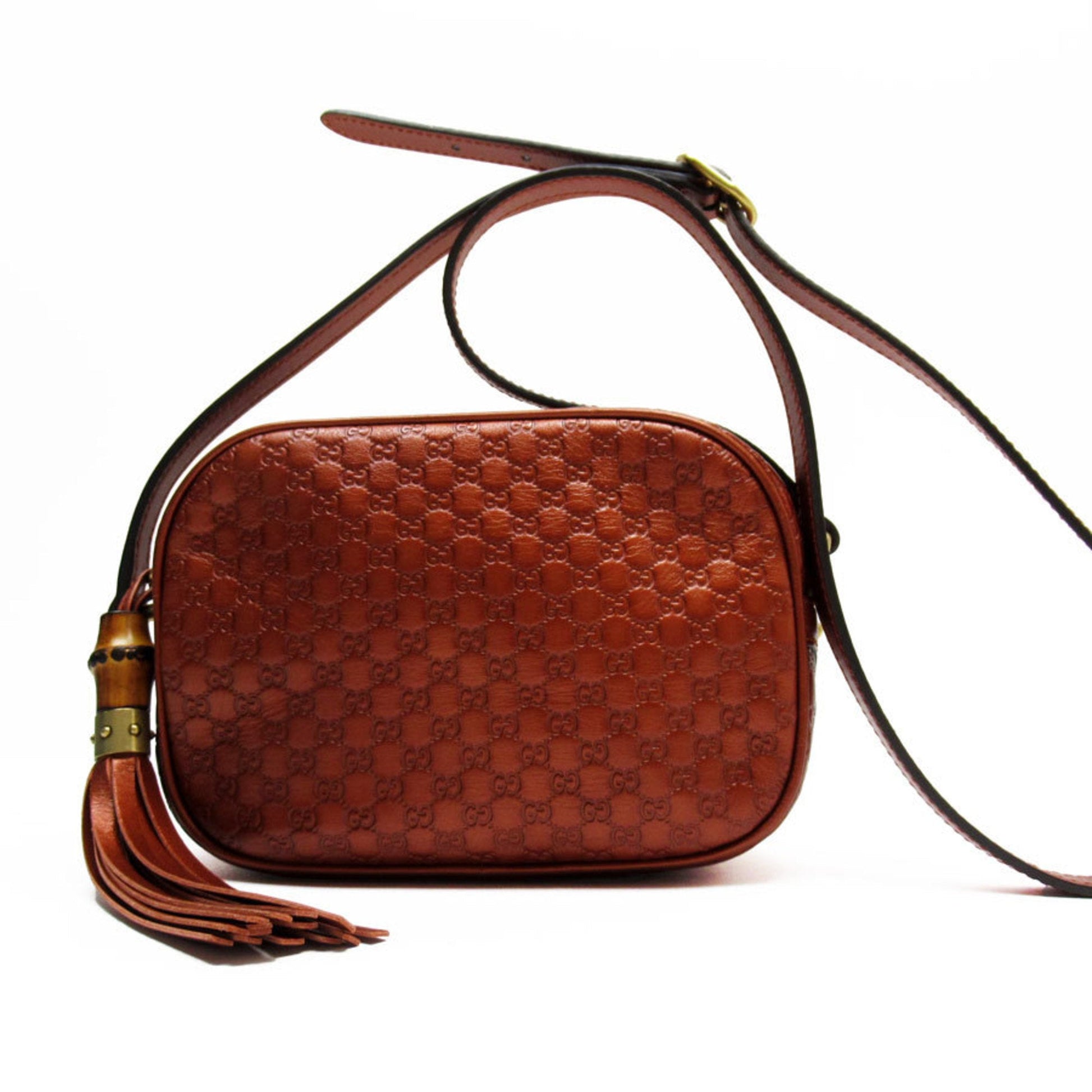 Gucci Metallic Brown Leather Shoulder Bag ()