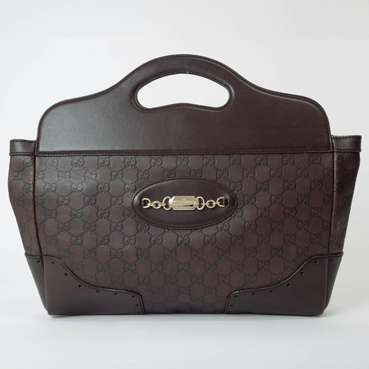 Gucci Brown Leather Handbag ()
