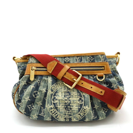 Louis Vuitton Black Blue Monogram Monogram Denim Shoulder Bag ()