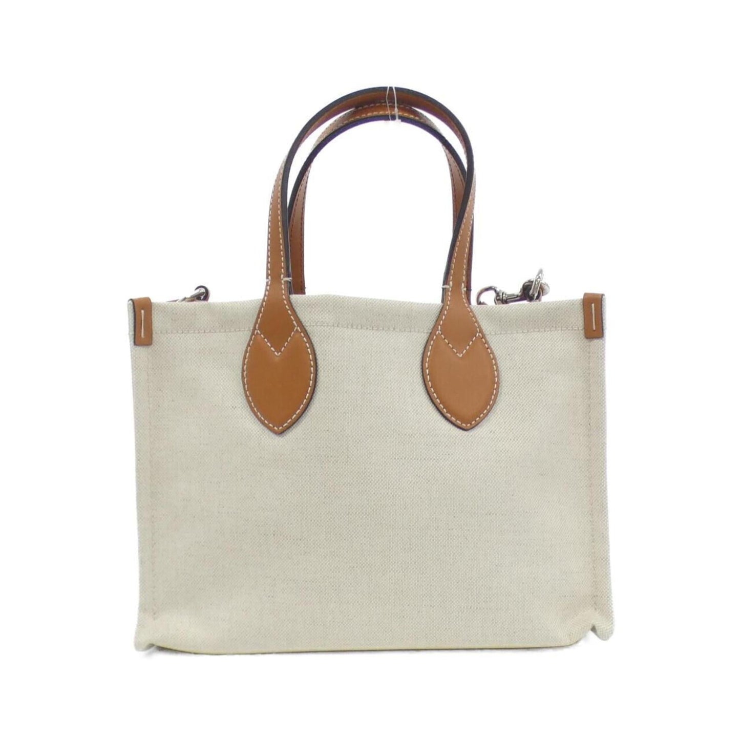 Gucci Beige Light Brown Linen Leather Handbag