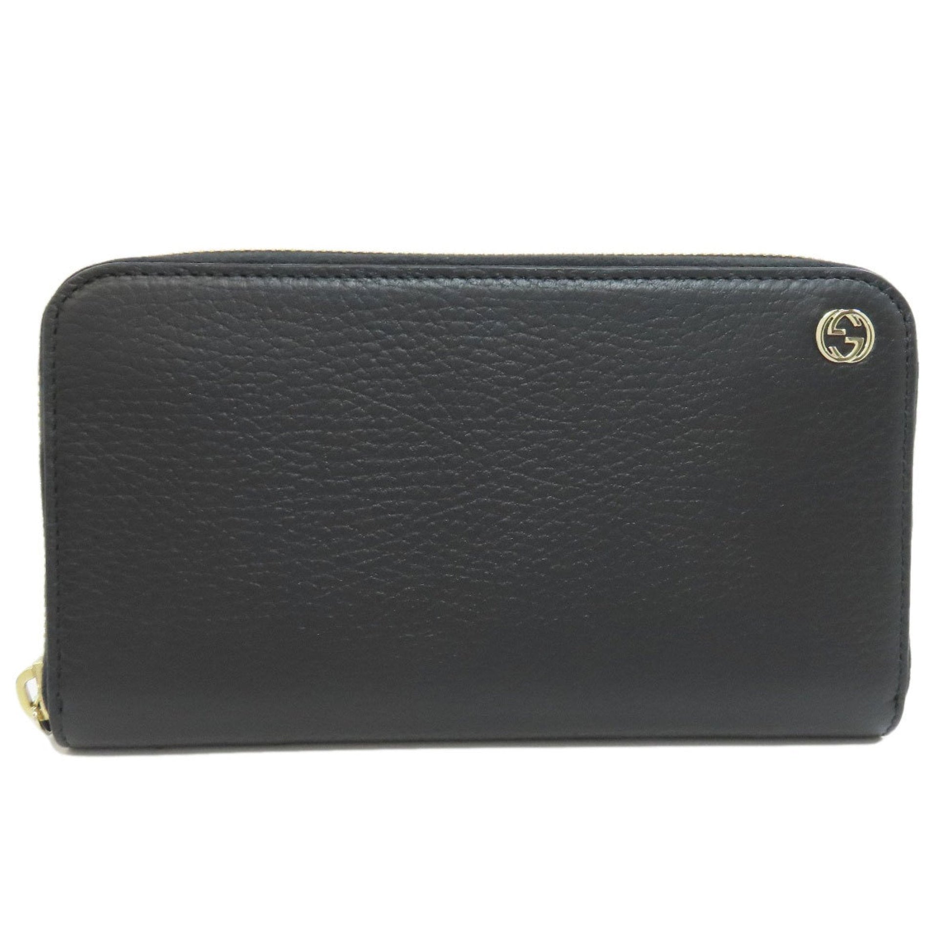 Gucci Black Leather Long Wallet (Bi-Fold) ()