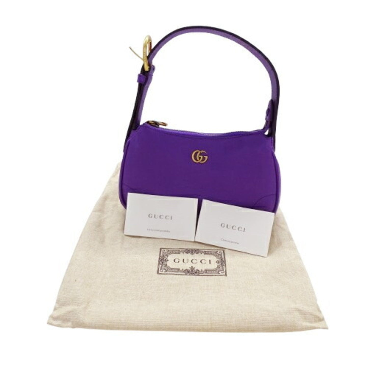 Gucci Purple Leather Shoulder Bag