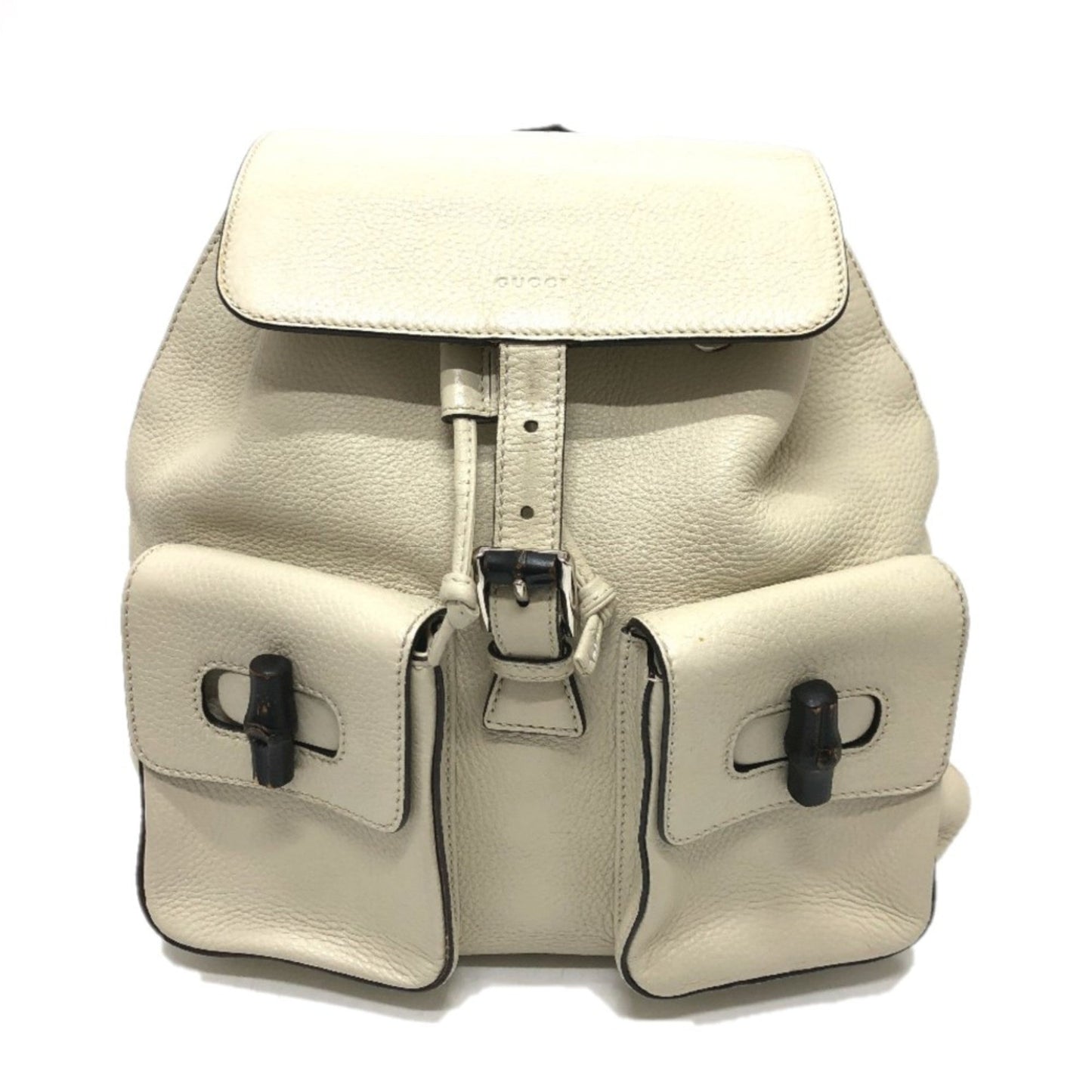 Gucci White Leather Backpack ()