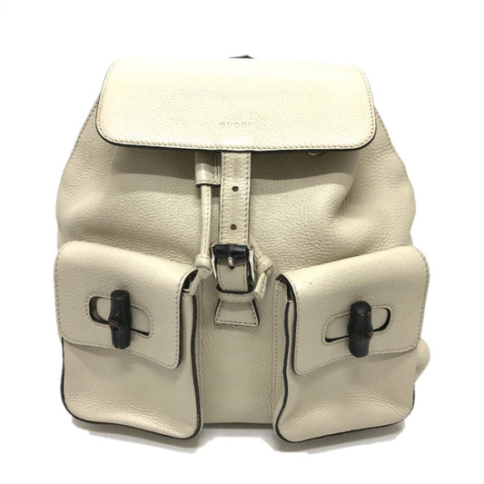 Gucci White Leather Backpack ()