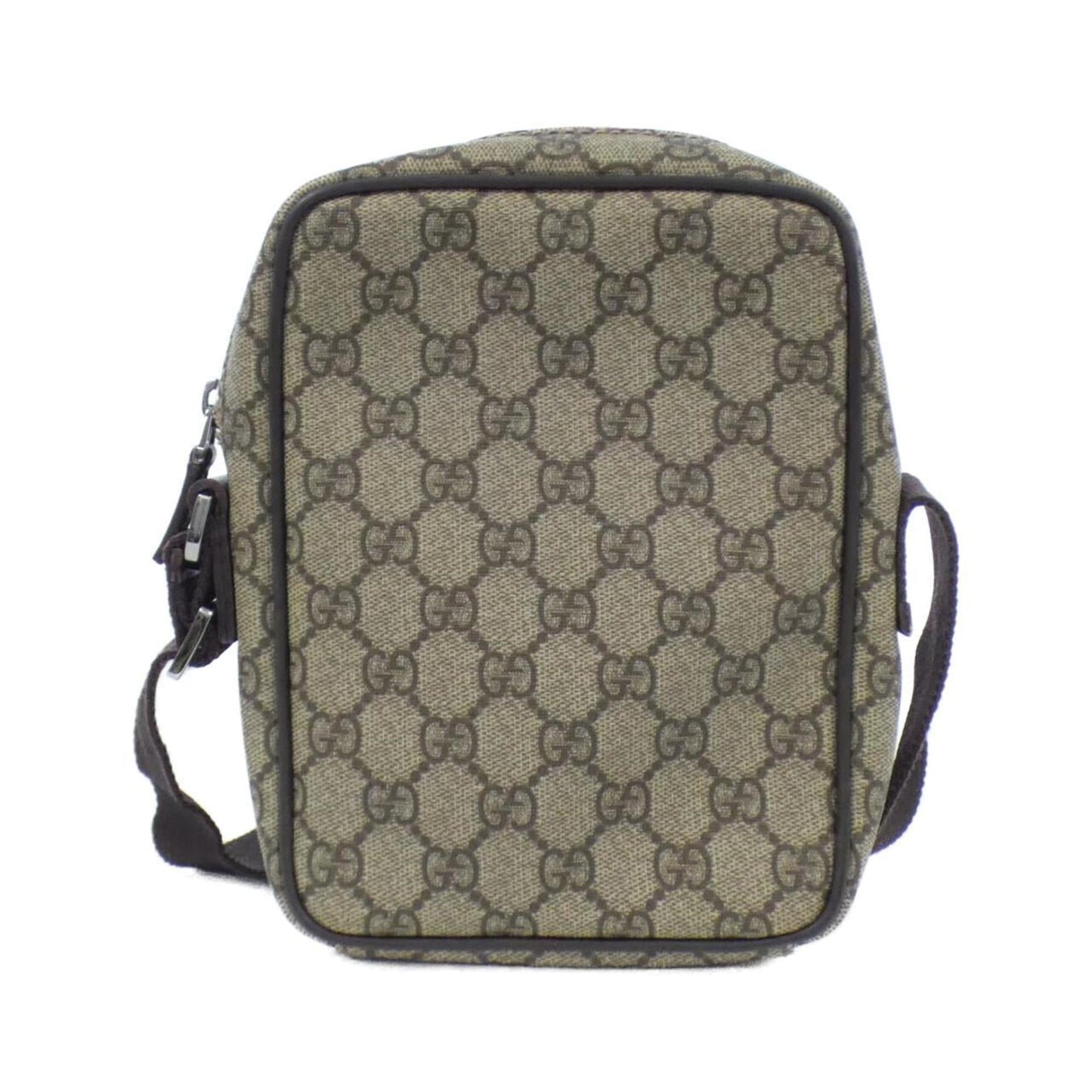 Gucci Beige Brown Gg Plus Leather Shoulder Bag