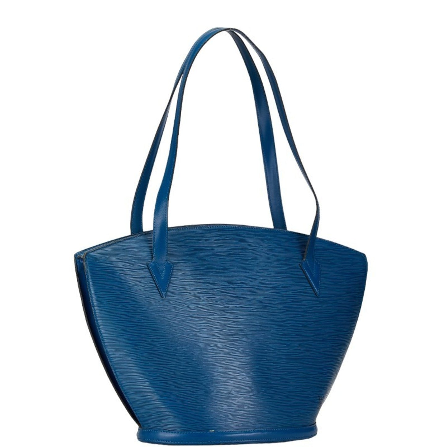 Louis Vuitton Toledo Blue Leather Shoulder Bag Tote Bag