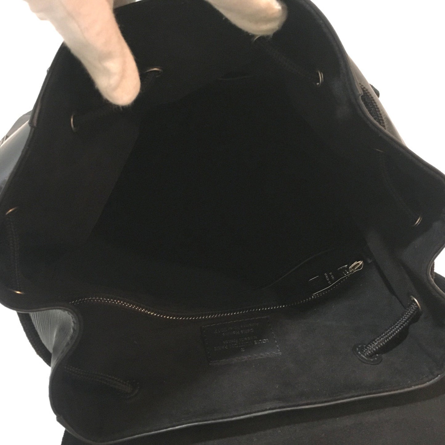 Louis Vuitton Black Leather Backpack