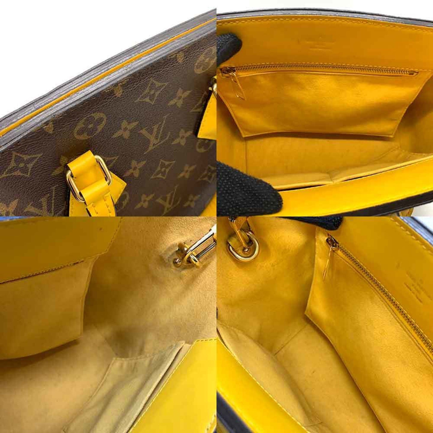Louis Vuitton Brown Monogram Yellow Monogram Handbag Shoulder Bag