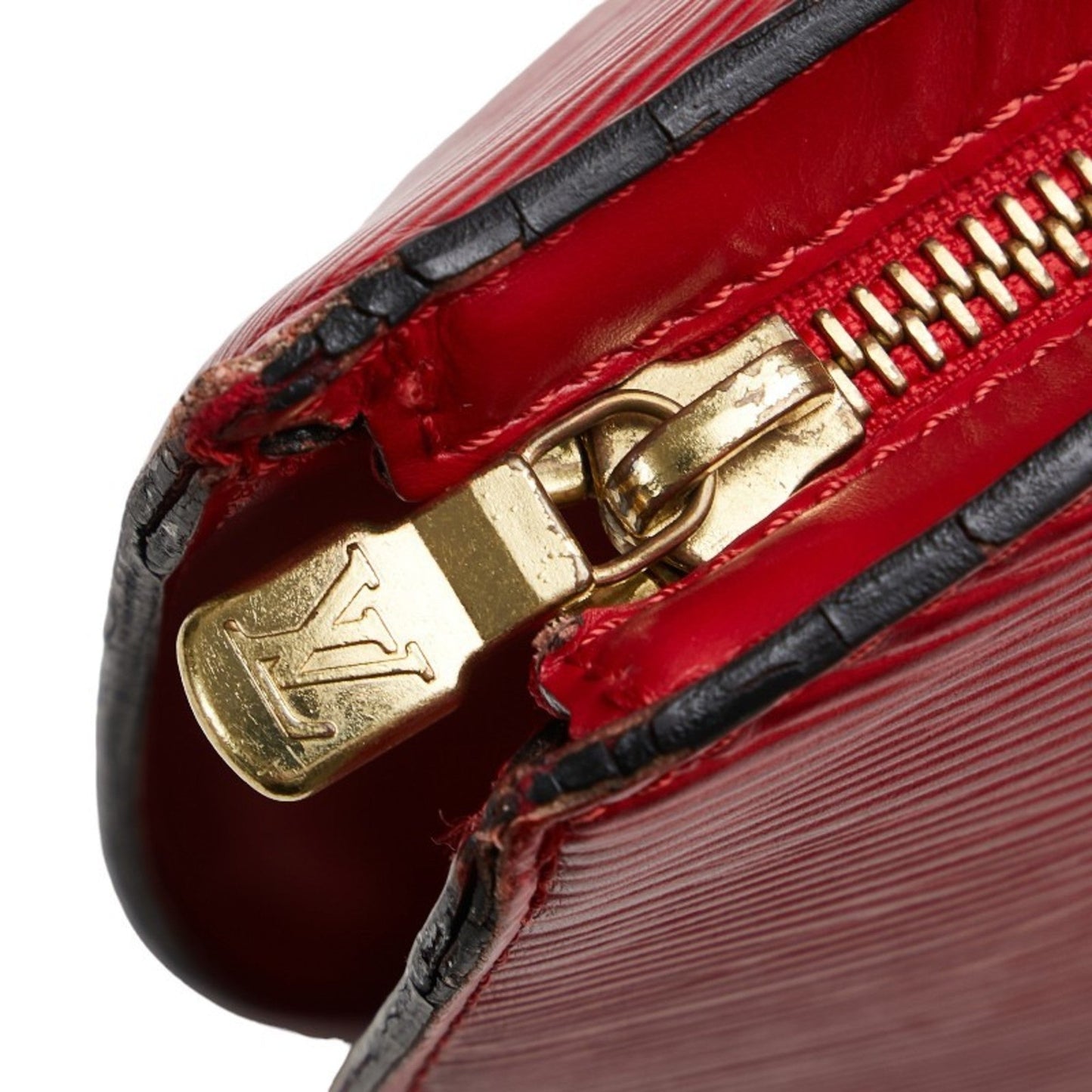 Louis Vuitton Castilian Red Leather Shoulder Bag Tote Bag