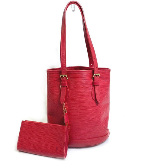 Louis Vuitton Red Leather Shoulder Bag ()