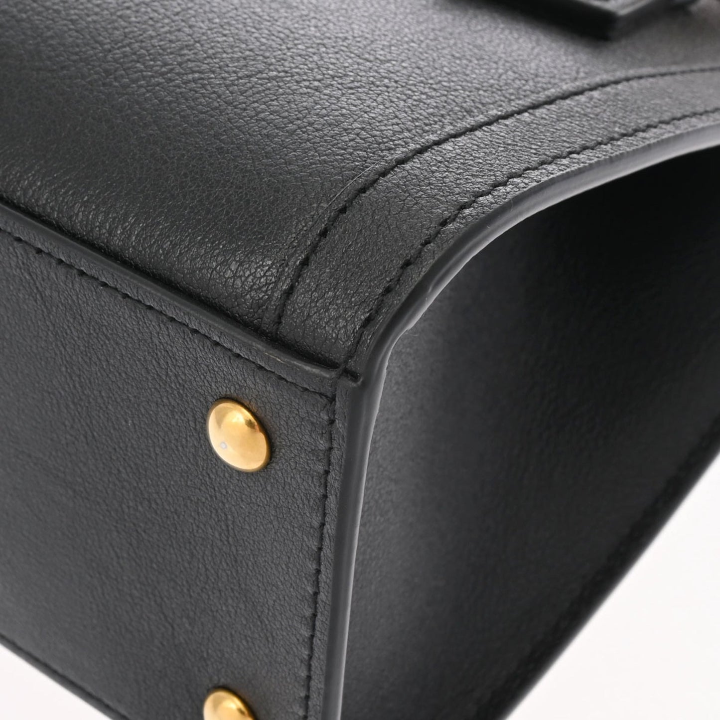 Gucci Black Yellow Leather Handbag Tote Bag