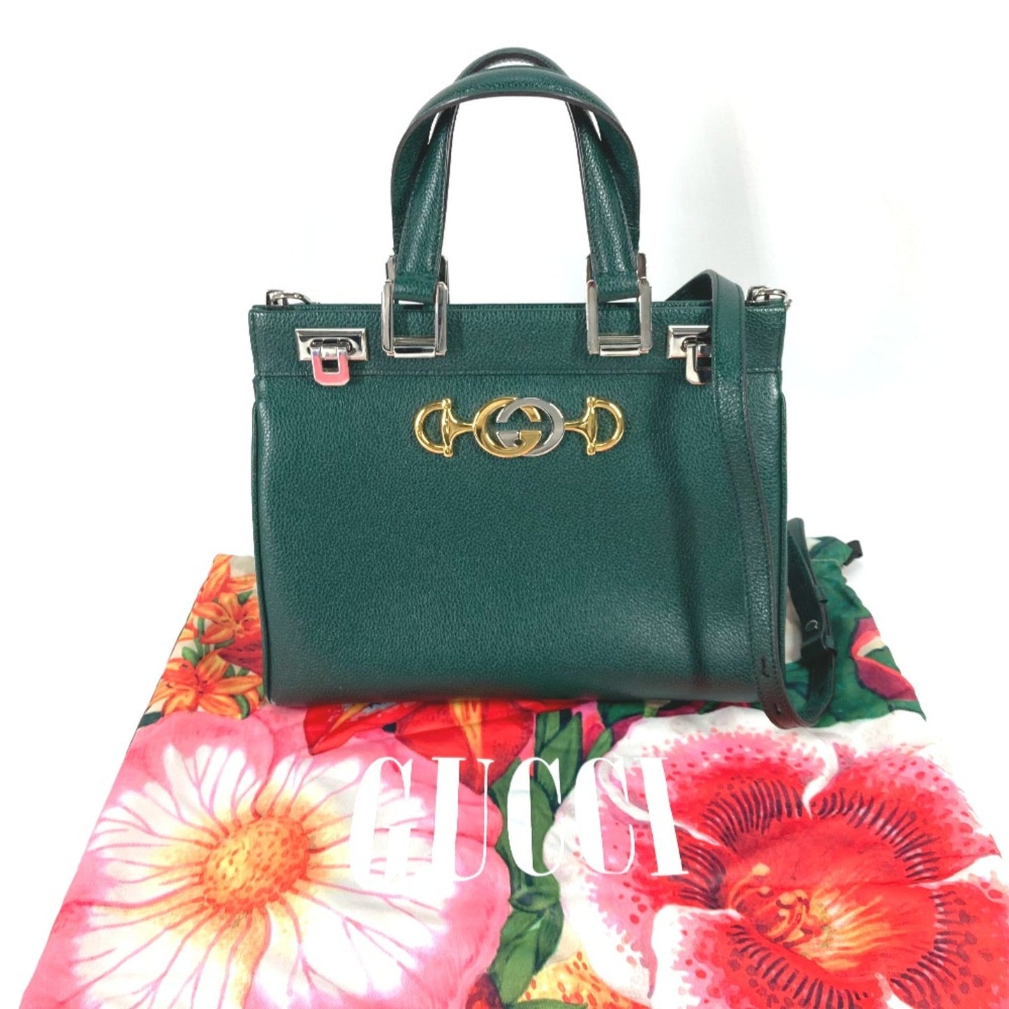 Gucci Green Leather Handbag