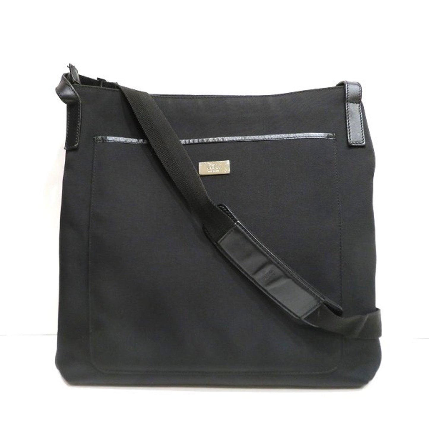 Gucci Black Canvas Leather Shoulder Bag ()